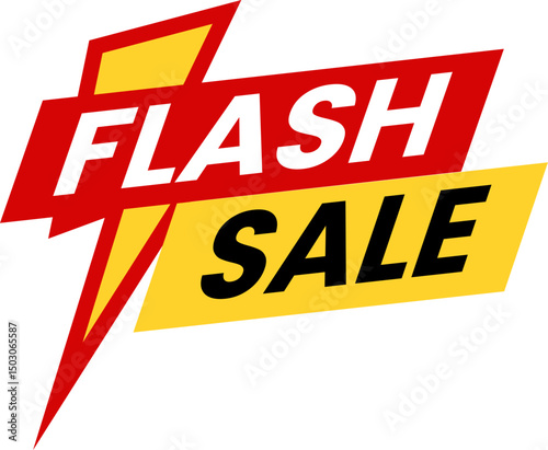 flash sale promotion banner  with icon flash