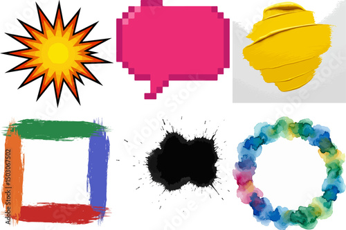 Text Emphasis Effect Clipart Collection