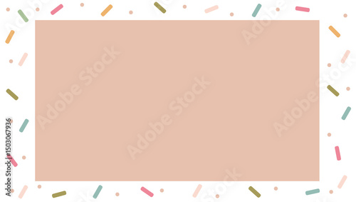 Simple design blank frame, cute frame for kids colorful and cheerful, invitation, notebook, postcard, cute frame, bookmark,certificate for kids and children in kindergarten or primary grades
