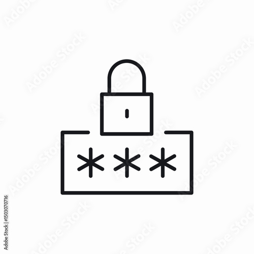 code lock icon sign vector