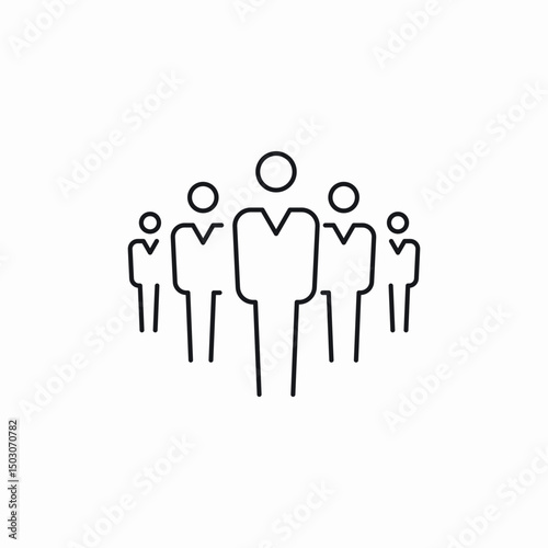 company staff icon sign vector