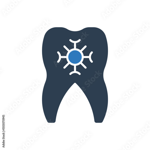 Infection Tooth Icon - Gum Tooth Icon