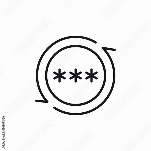 passcode sync icon sign vector