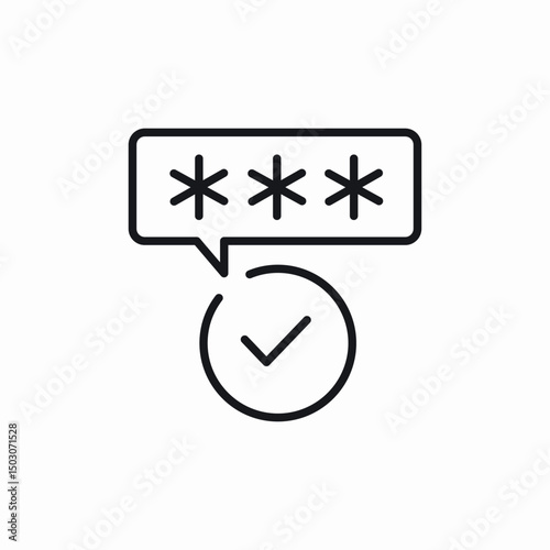 password completed icon sign vector