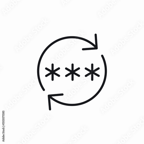 password sync icon sign vector