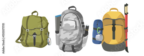 School backpacks set Colorful bags for primary school students