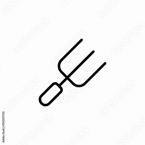 rake tool icon sign vector