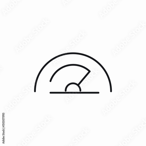 semicircle meter icon sign vector