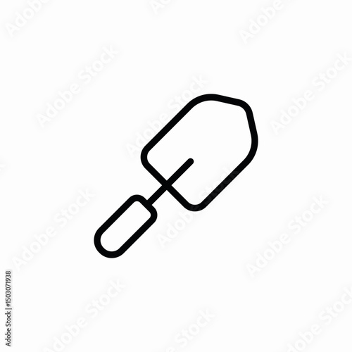 shovel tool icon sign vector