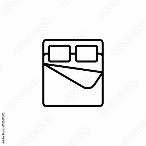 twin bed icon sign vector