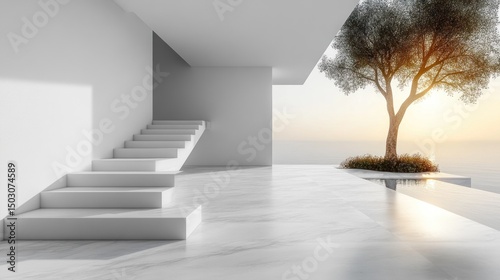 Modern Minimalist Architecture: Sunrise Ocean View