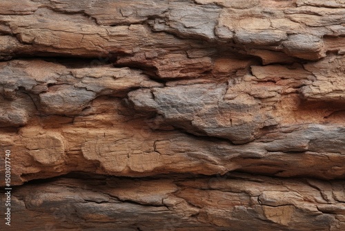 Rustic Brown Wood Bark Texture: A Detailed Natural Stone-Like Image