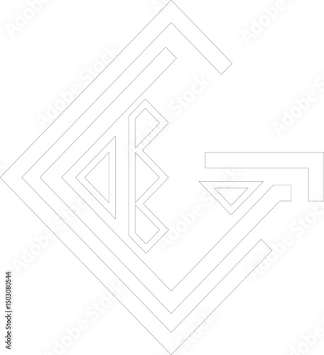 Creative Tribal Letter G Design – Abstract Alphabet Vector in Geometric Style for Logos and Typography