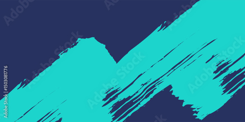 Minimal Abstract Blue Cyan Frame Grunge Sport Design In Dark Background.eps 10