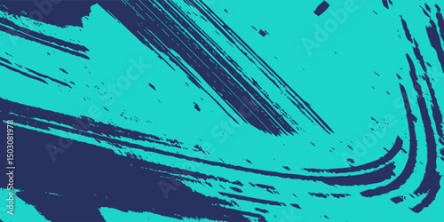 Minimal Abstract Blue Cyan Frame Grunge Sport Design In Dark Background.eps 10