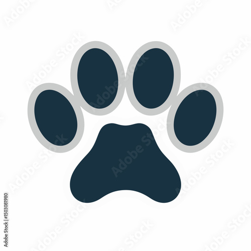  Stylized Pet Paw Print Icon