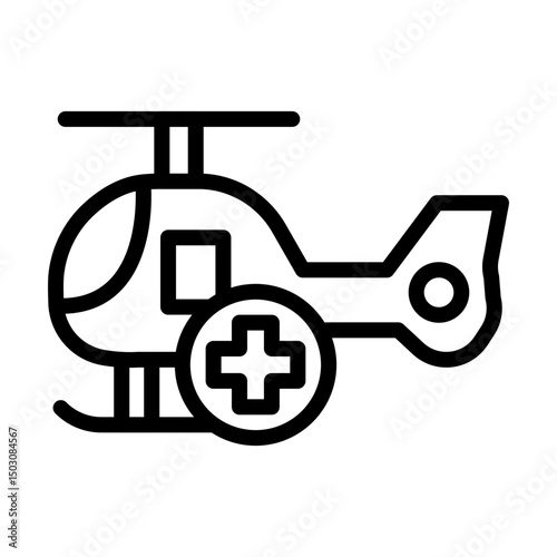 HelicopterRescue line icon