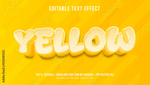 yellow editable text effect