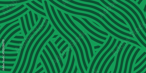farm green banner, organic abstract background with fields. wavy green lines, natural organic products. ecology background. striped farmer green Pattern