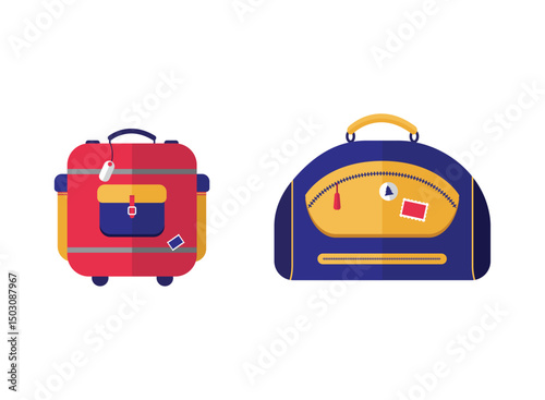 School backpacks set Colorful bags for primary school students