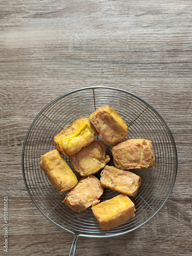 fried tofu on table top