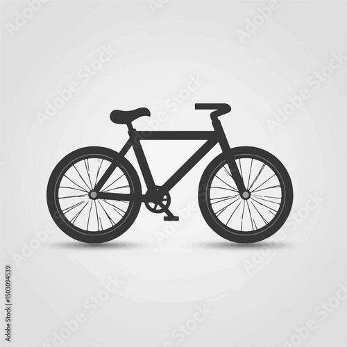 Sleek Bicycle Silhouette: A minimalist illustration of a bicycle, rendered in a modern, stylish design. Showcasing the elegance and simplicity of the cycling world.