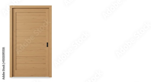 Beige wooden sliding door