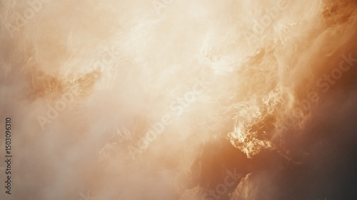 Ethereal Cloudscape: Golden Hues and Soft Textures