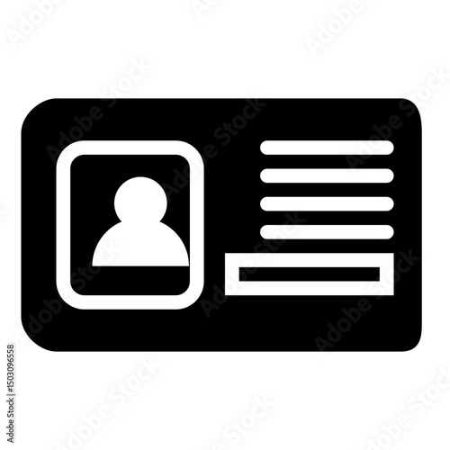 identification card solid icon