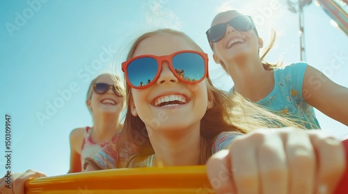 Joyful Girls on a Sunny Day Adventure