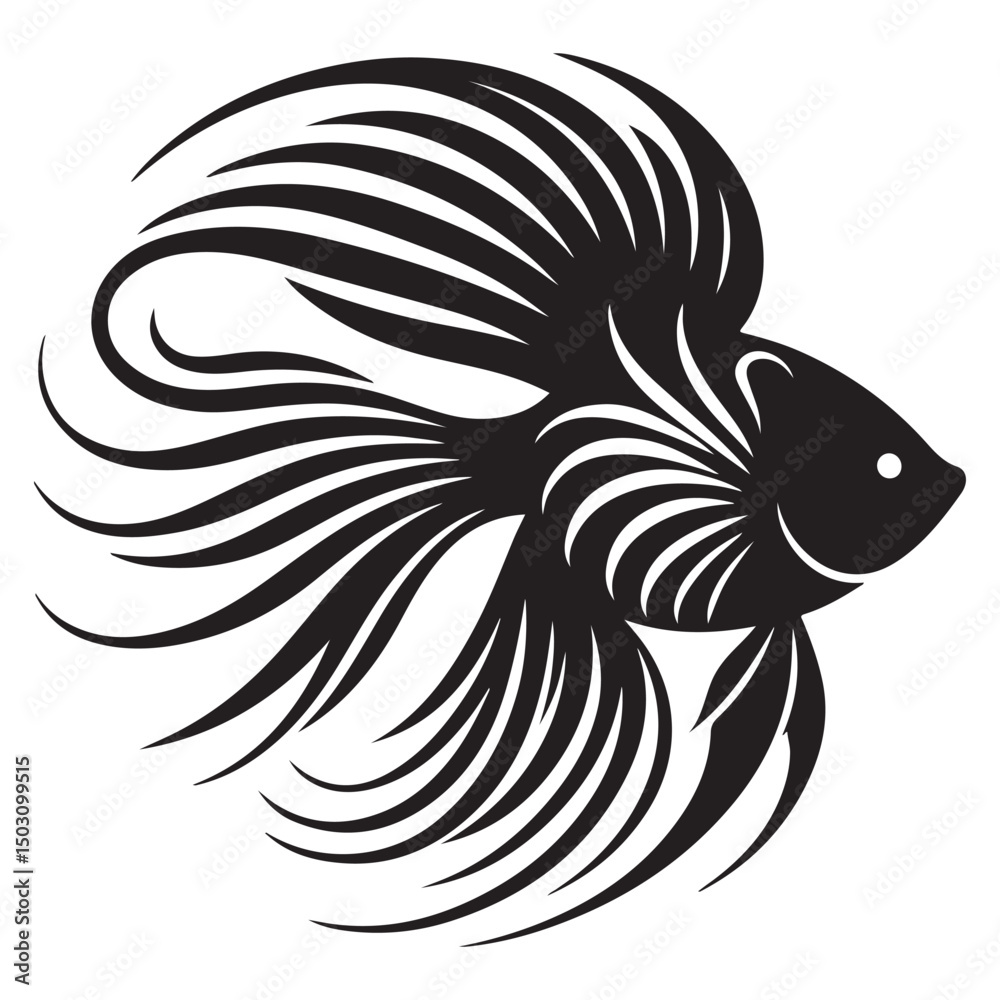 Naklejka premium Angelfish Fish Logo Design
