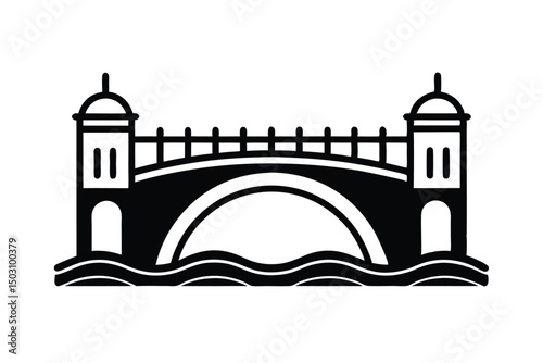 Fortified Arch Bridge Wavy Water.
