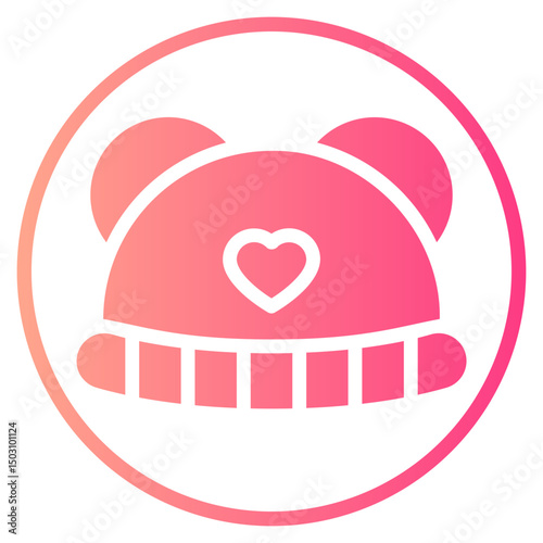 baby hat gradient icon