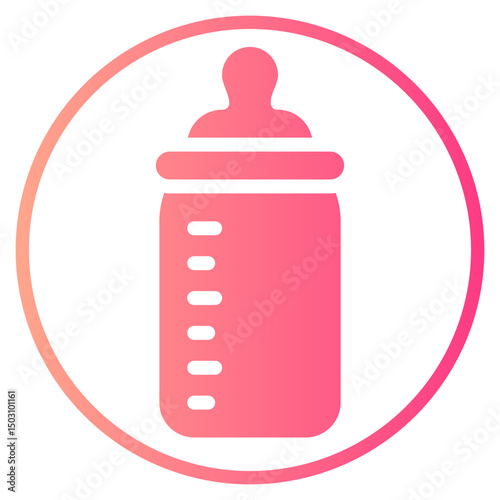 milk bottle gradient icon