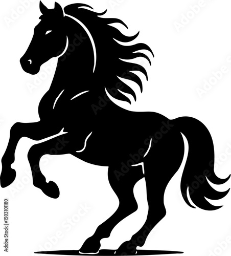 horse vector illustration, isolated on white
