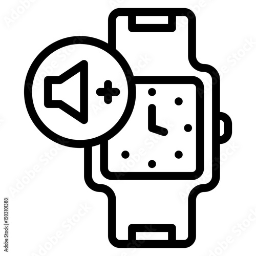 smartwatch add volume line icon