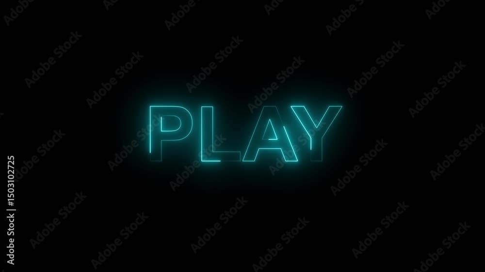 3,2,1,0, let's  play countdown video animation. glowing neon let's play game and music, animation background