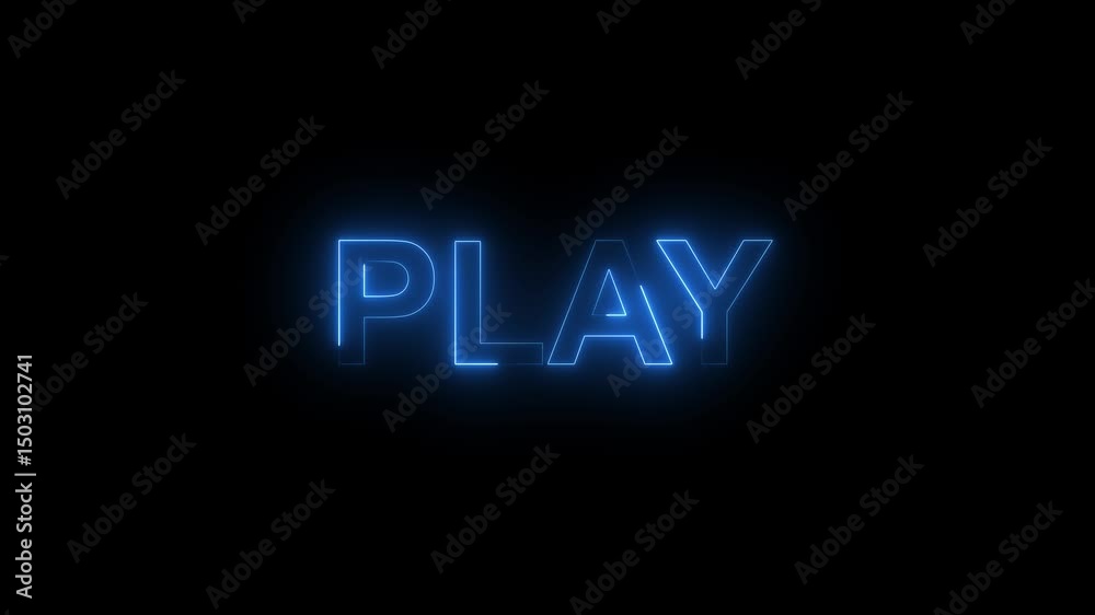 3,2,1,0, let's  play countdown video animation. glowing neon let's play game and music, animation background