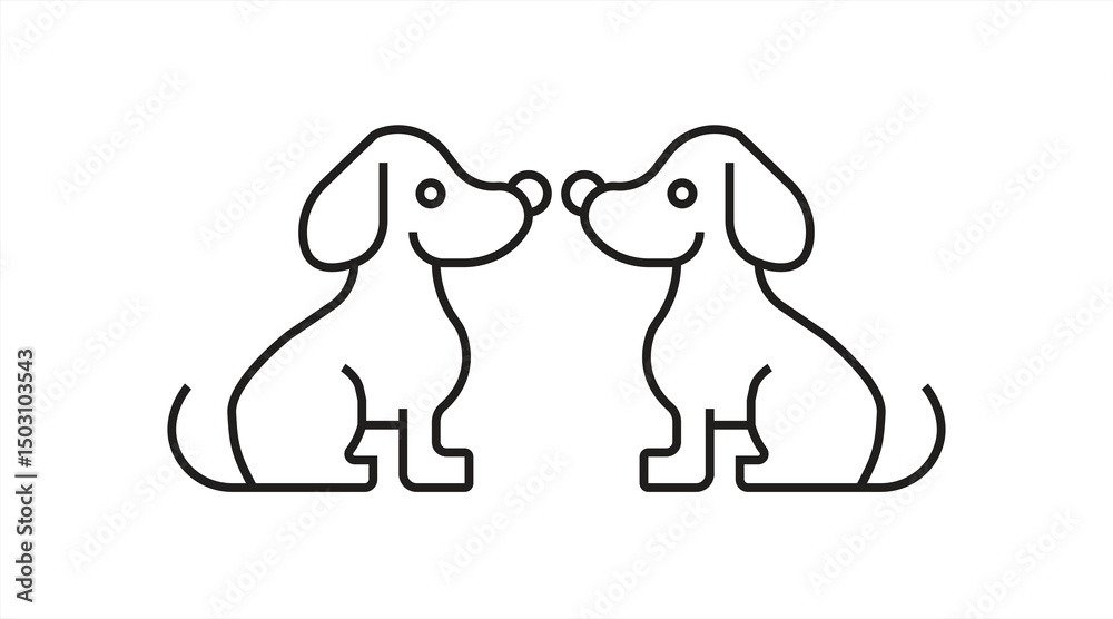 Obraz premium dog icon, eps 10 on white background, vector illustration.