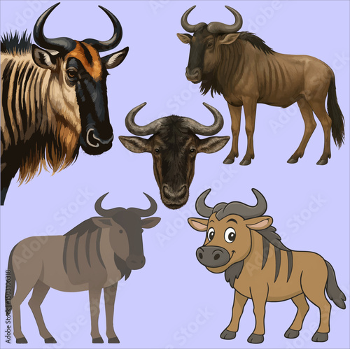 Wildebeest vector.eps
