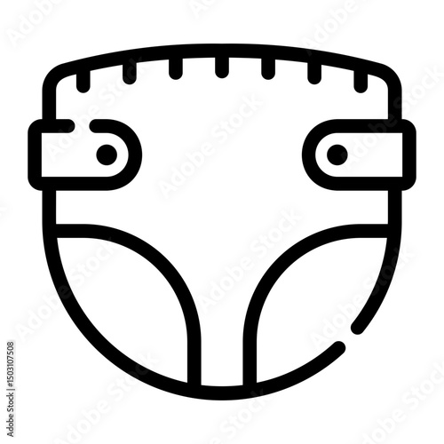 baby diaper line icon