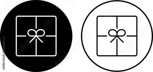 gift box icon set. Gift boxes with ribbon icons. wrapping symbol. Surprising box signs. arranged in a grid. It conveys celebration
