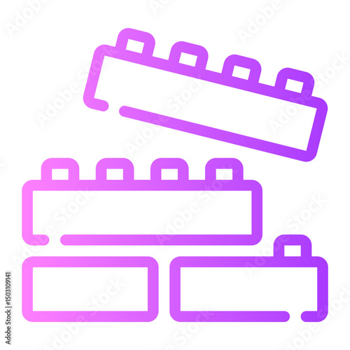 bricks gradient icon