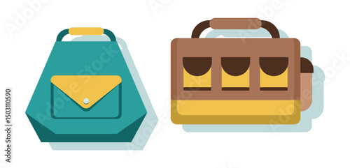 School backpacks set Colorful bags for primary school students