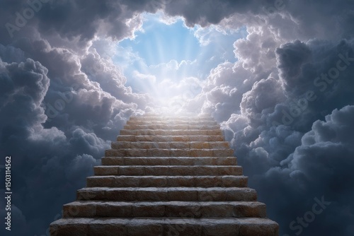 Stone Stairway to Heaven: A Serene, Spiritual Ascent