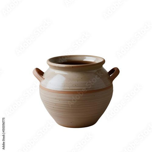 clay pot isolated on white