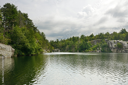 Minnewaska State Park Preserve on Shawangunk Ridge in Ulster County, New York. Lake Minnewaska. USA photo