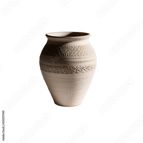 ceramic vase isolated on white background