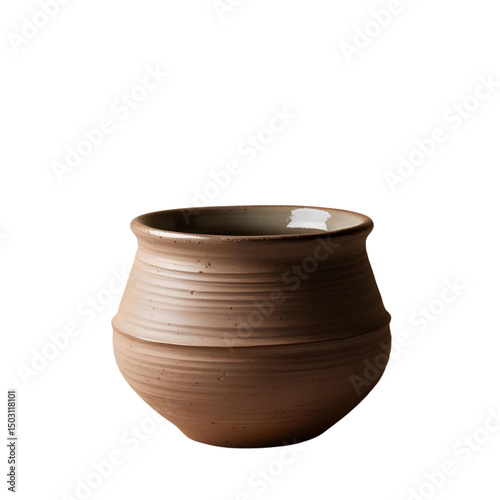 clay pot isolated on white