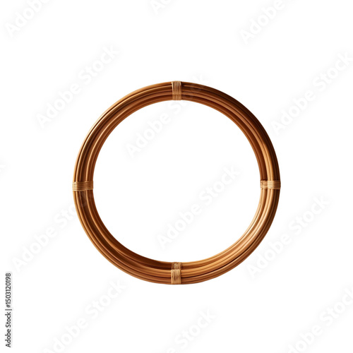 round wooden frame